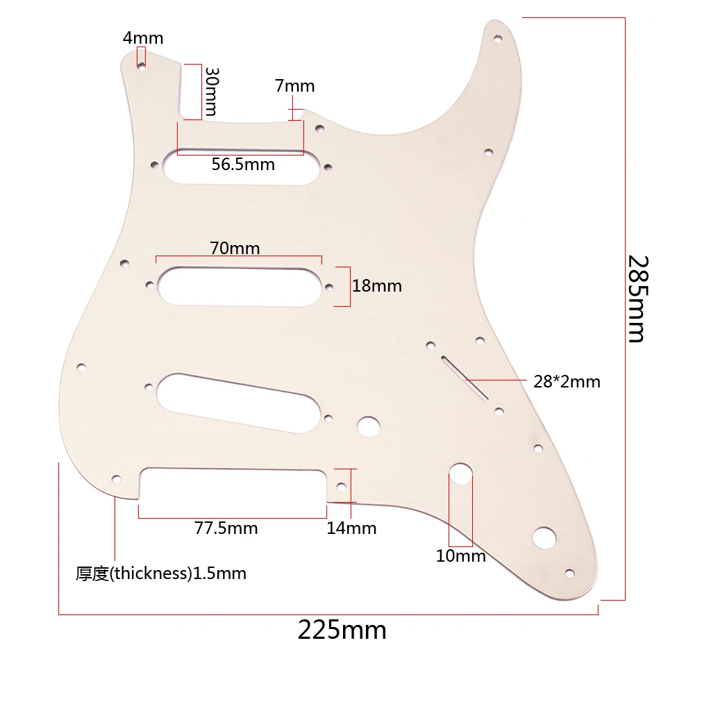 Алюминиевый сплав накладка на гитару sss Scratch Plate пикапы для ST аксессуары