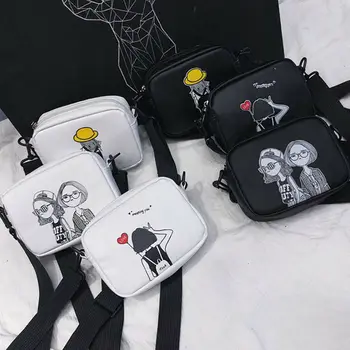 

2019 NEW Fashion women's Messenger bag cute cartoon pattern wild mini mobile phone bag shoulder bag