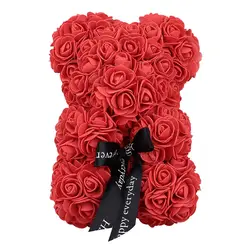 23 см пенка медведь розы медведь Роза цветок искусственный Новый Год Подарки для женщин подарок на день Святого Валентина