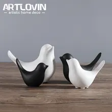 Figuritas de pájaros de cerámica blanca creativas de estilo nórdico, para el hogar accesorios de decoración, manualidades para fiestas, estantes para sala de estar, adornos para bodas