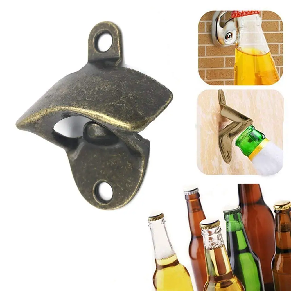 Настенная открывалка для бутылок, 8 пачек в винтажном стиле открывалка для пивных бутылок(бронзовый цвет