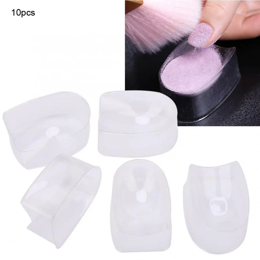 Nail Art 10 шт белые кончики для ногтей погружной контейнер линия улыбки гвозди
