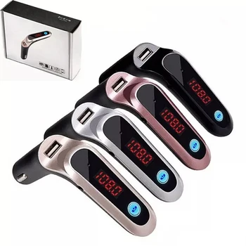 

100PCS Bluetooth Car Charger Adapter with FM Transmitter Kit Hand Free FM Radio for iPhone X Chargers With Retail Box Free DHL