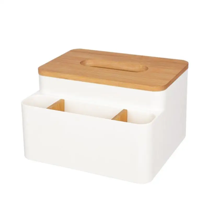 

Wooden Tissue Box Container Towel Napkin Case Tissue Holder Desktop Organizer Toilet Paper Box Office Home Decoration