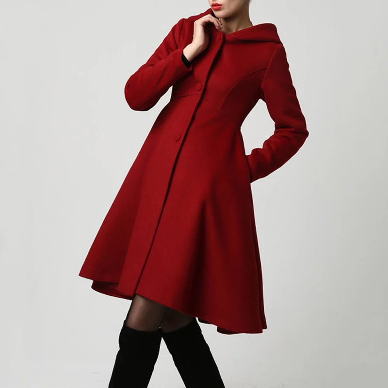 

2019 New Women Overcoat Casuall Loose Autumn Winter Outerwear Slim Fit Plus Size Long Coat With Pockets