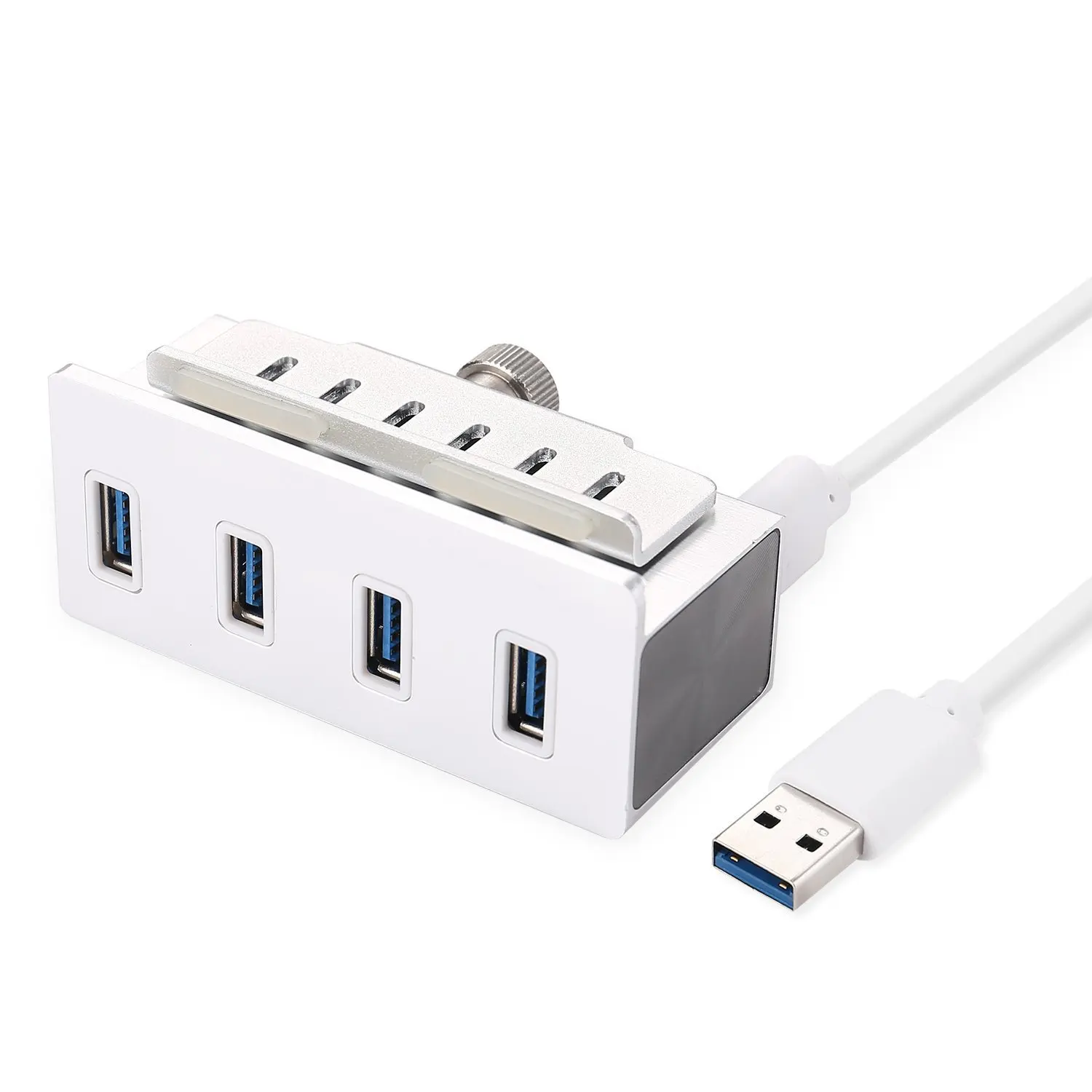 Хомут USB 3 0 Премиум алюминиевый 4 портовый концентратор с регулируемой пряжкой