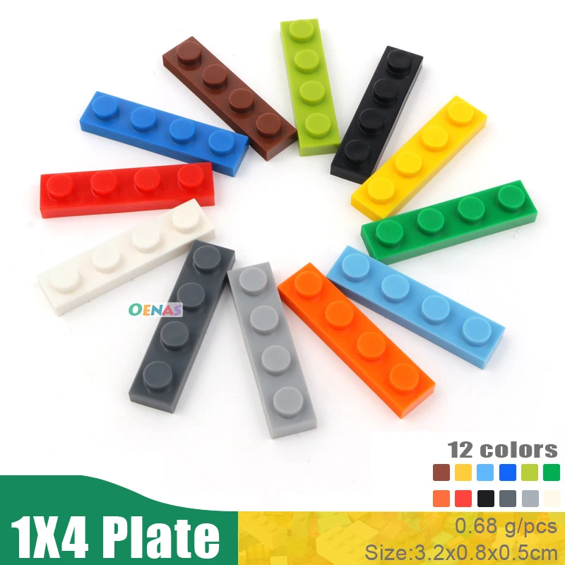 

500g 720pcs/bag Educational Kids Toy Plastic Building Blocks Accessories 1x4 Plate DIY Kit Compatible With Legoes Blocks In Bulk