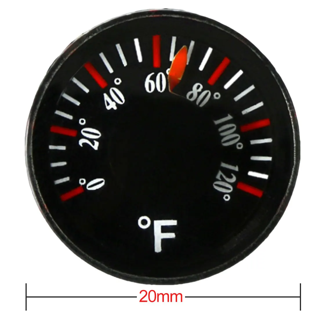 

Diameter 20mm Plastic Round Mini Thermometer Mini Circular Thermograph 0-120F