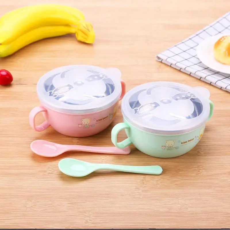 Children Cartoon Stainless Steel Bowl Spoon Baby Food Feeding Tableware Set Children Training Dinnerware Plate Bowl Spoon Children Cartoon Stainless Steel Bowl Spoon Baby Food Feeding Tableware Set Children Training Dinnerware Plate Bowl Spoon
