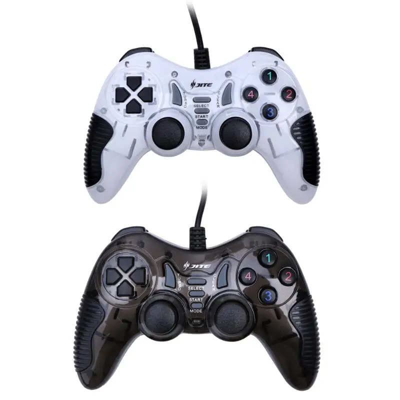 JITE PC Вибрация Joypad игровой контроллер геймпад Поддержка double shock USB джойстик ПК 2 0/1