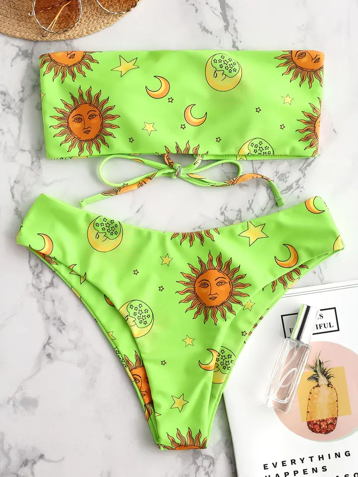 zaful sun and moon bikini