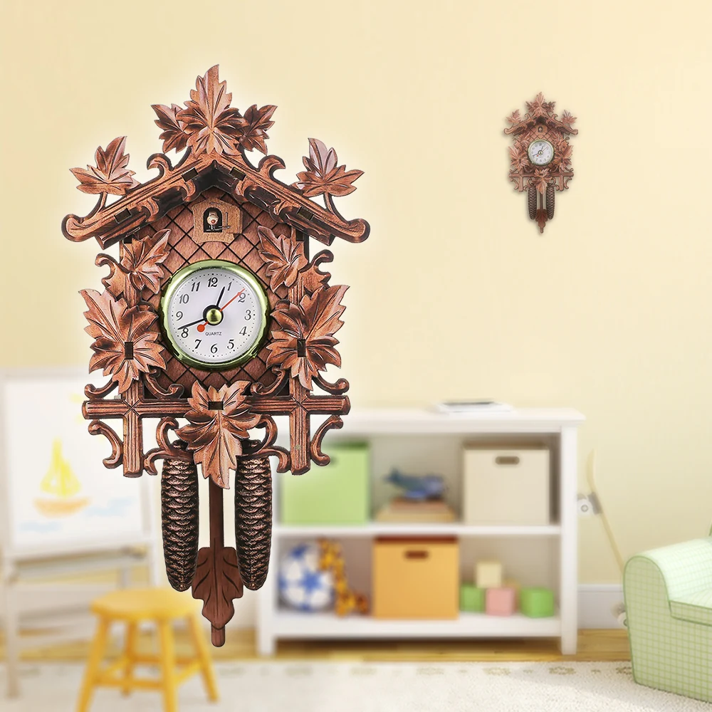 Tanie W stylu Vintage zegar ścienny z kukułką sztuki Chic wahadło sklep