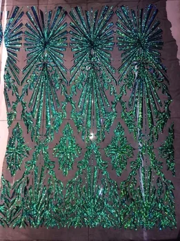 

French Lace Fabric 2018 Latest african net tulle lace fabric with sequins mesh tulle fabric High quality
