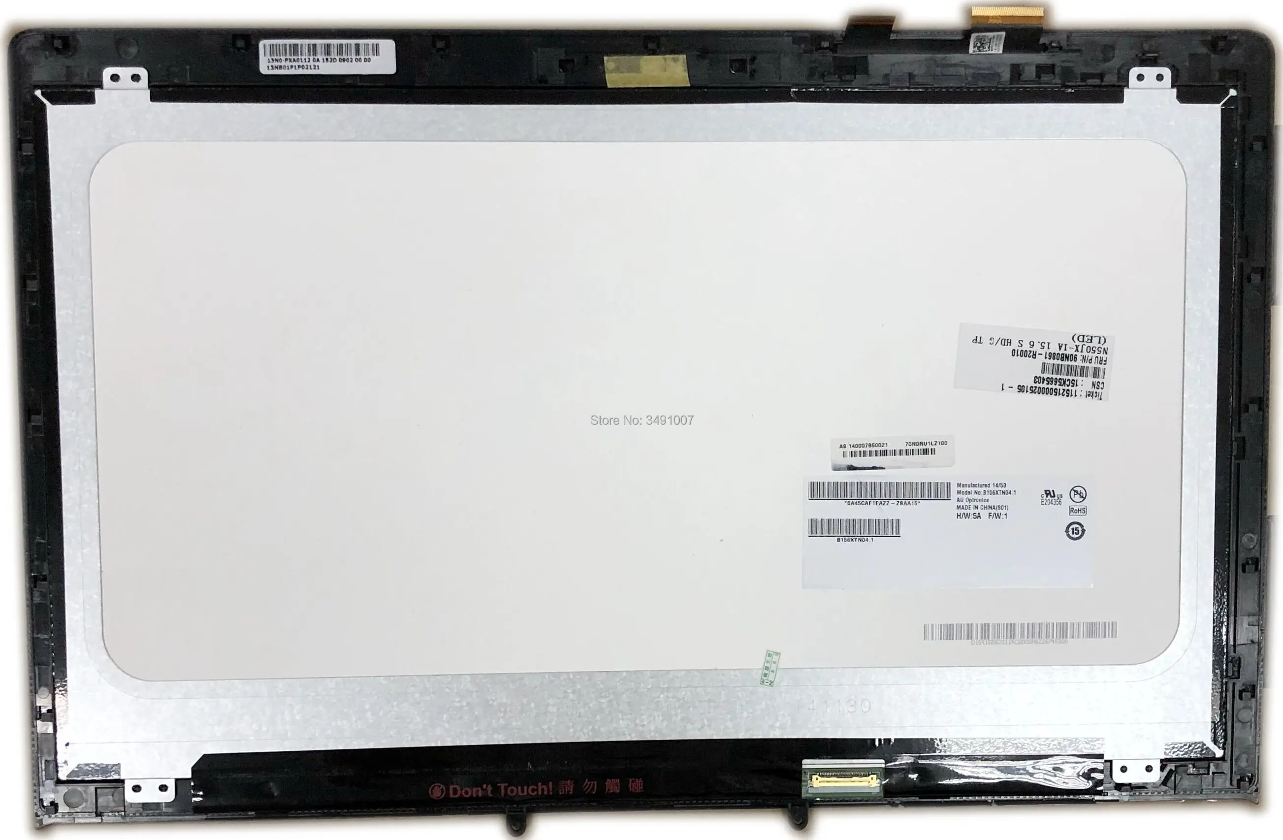 For Asus Vivobook N550JX J&T 11 15639 LCD LED Touch Screen Digitizer Glass Assembly with BLACK Frame Replacement 1366X768 EDP For Asus Vivobook N550JX J&T 11 15639 LCD LED Touch Screen Digitizer Glass Assembly with BLACK Frame Replacement 1366X768 EDP