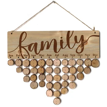 

82pcs Wood Beautiful Wall Calendar Note Board for Dining Room Store Home Bedroom