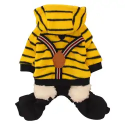 Собака полосатая одежда для маленьких собак Зима Щенок Pet пальто куртки Pet спортивные толстовки Чихуахуа Мопс французский одежда для