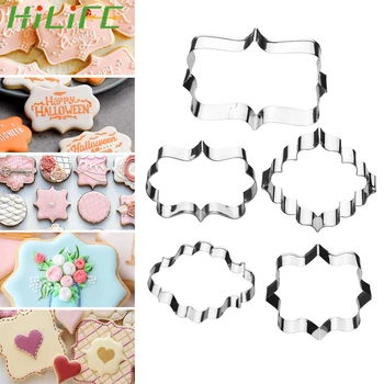 

HILIFE Cake Mold Fondant Cookie Cuttter Mold Stainless Steel Frame Fruit Vegetable Cutter kitchen Tools Cake Decoration 4pcs/set