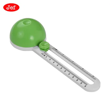 

Jef Rotary Circle Cutter Mini Portable Paper Trimmer Adjustable Circle Hole Cutter Tool with 2 Replaceable Blades for Paper Card