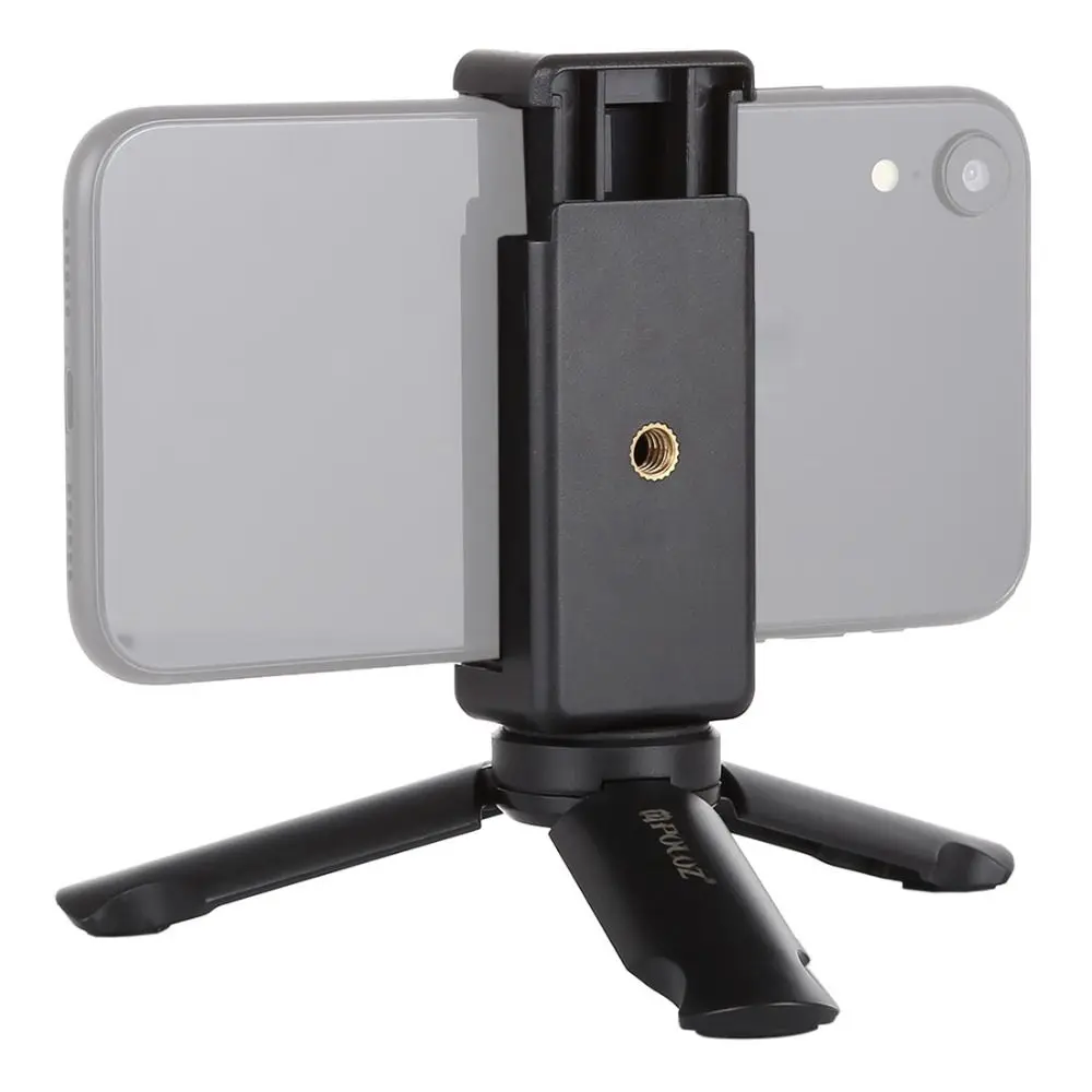 Top Deals PULUZ Mini Portable Folding Plastic Stand Tripod Tripode&ampUniversal Phone Clamp Bracket Smartphones Holder Clip for x |