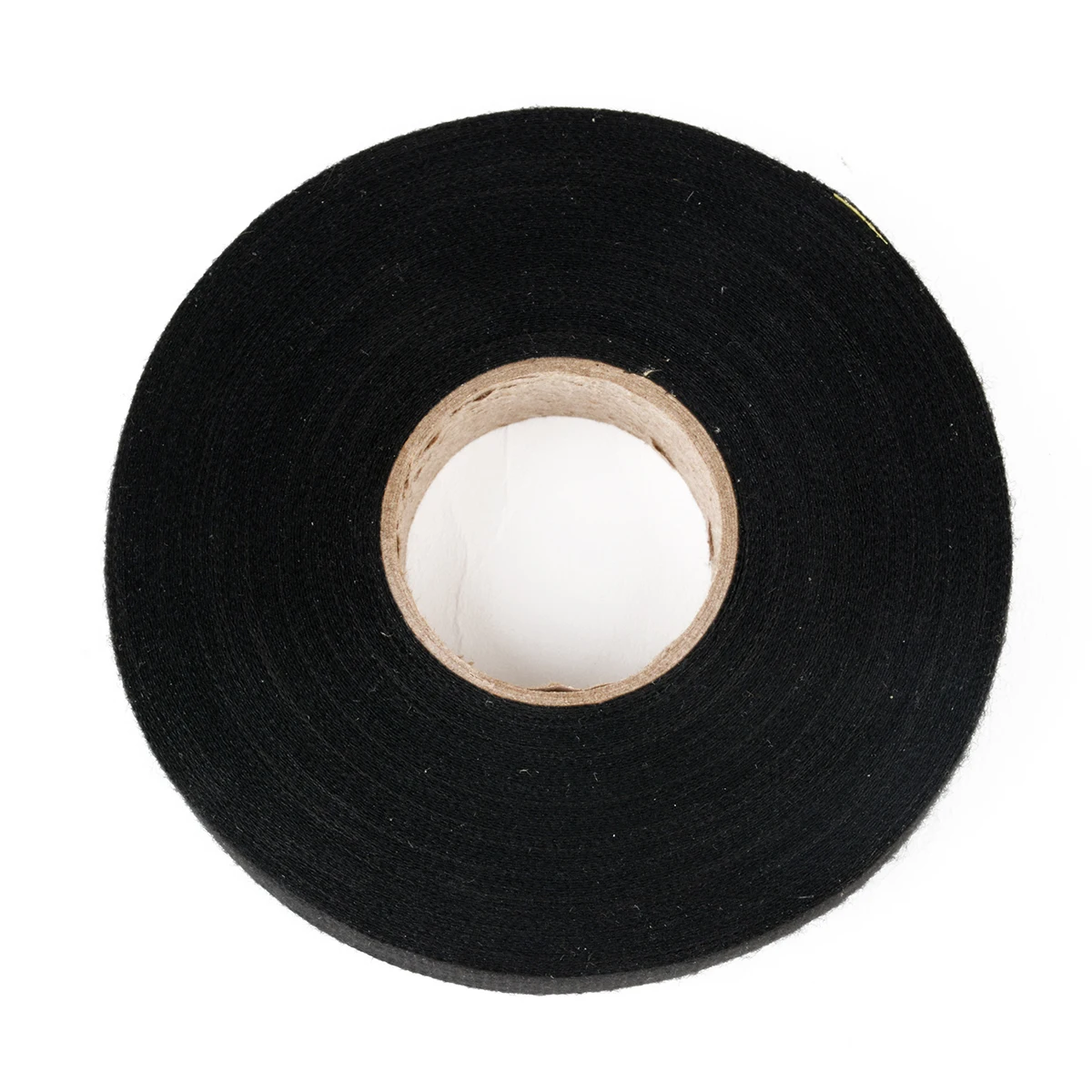 1pc Black Wiring Hardness Adhesive Cloth Fabric Tape Cable 19mm X 25m