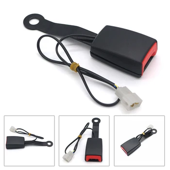 

175*22.5mm Black Steel, plastic Camlock Car Front Seat Belt Buckle Socket Plug Connector with Warning Cable