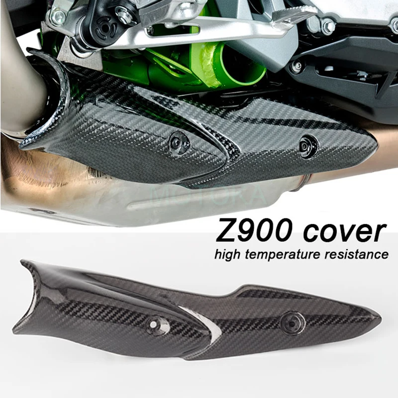 

2017 To 2019 Kawasaki Z900 Motorcycle Exhaust System Middle Link Pipe Carbon Fiber Heat Shield Cover Guard Anti-Scalding Shell