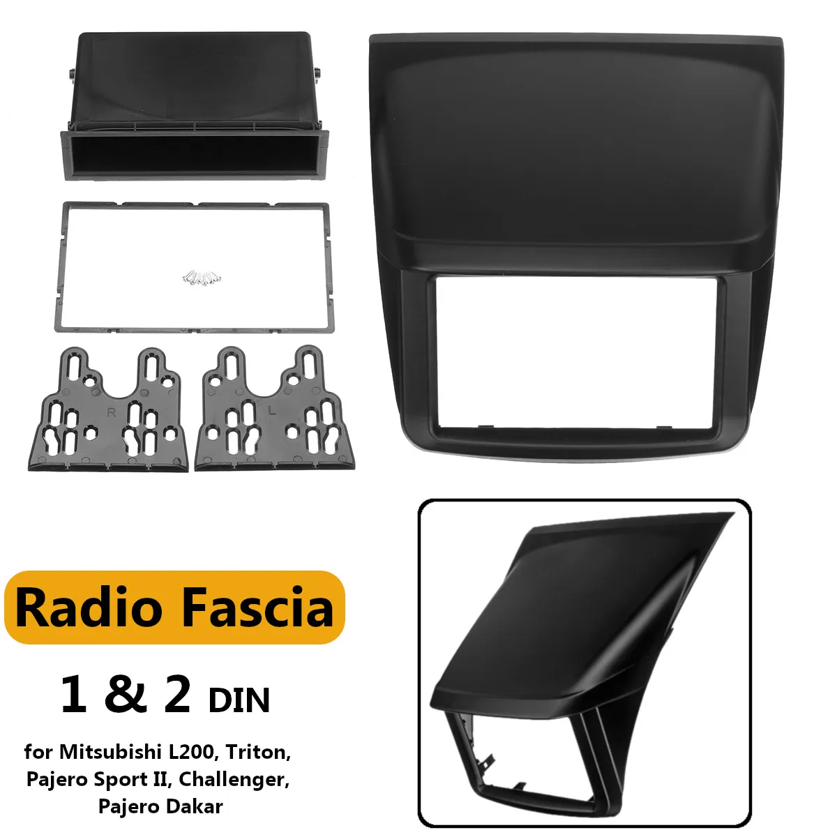

Car Stereo Radio Fascia Panel Plate Frame CD DVD Audio Dash Mount Trim 1 2 Din for Mitsubishi For Triton Pajero Interior Parts