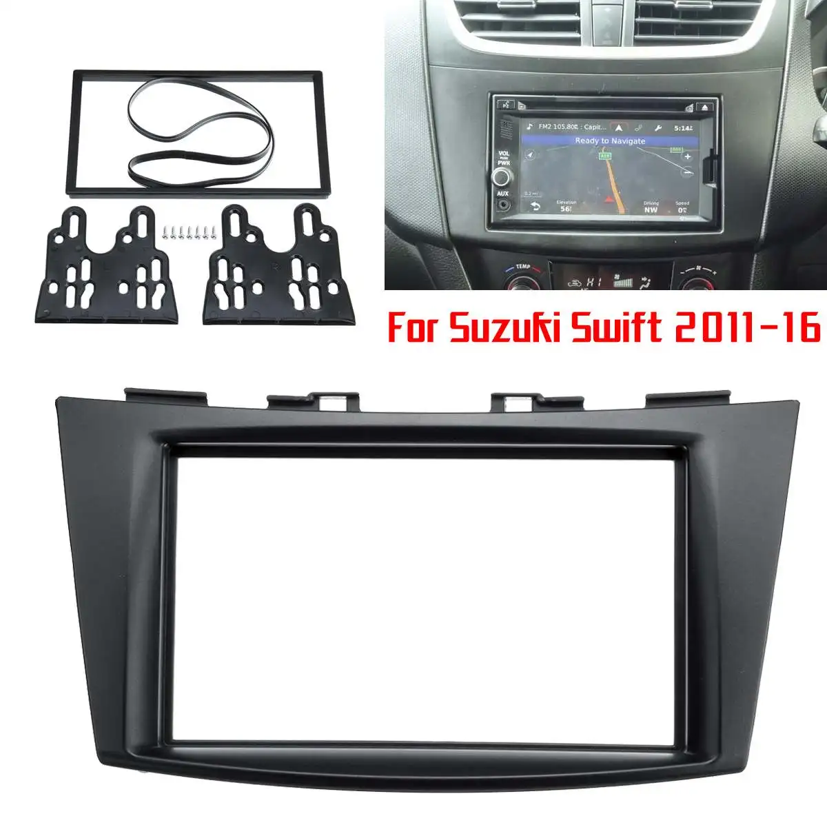 

Car Radio Stereo Fascia Panel Cover Trim Frame Bezel For Suzuki Swift 2011 2012 2013 2014 2015 2016