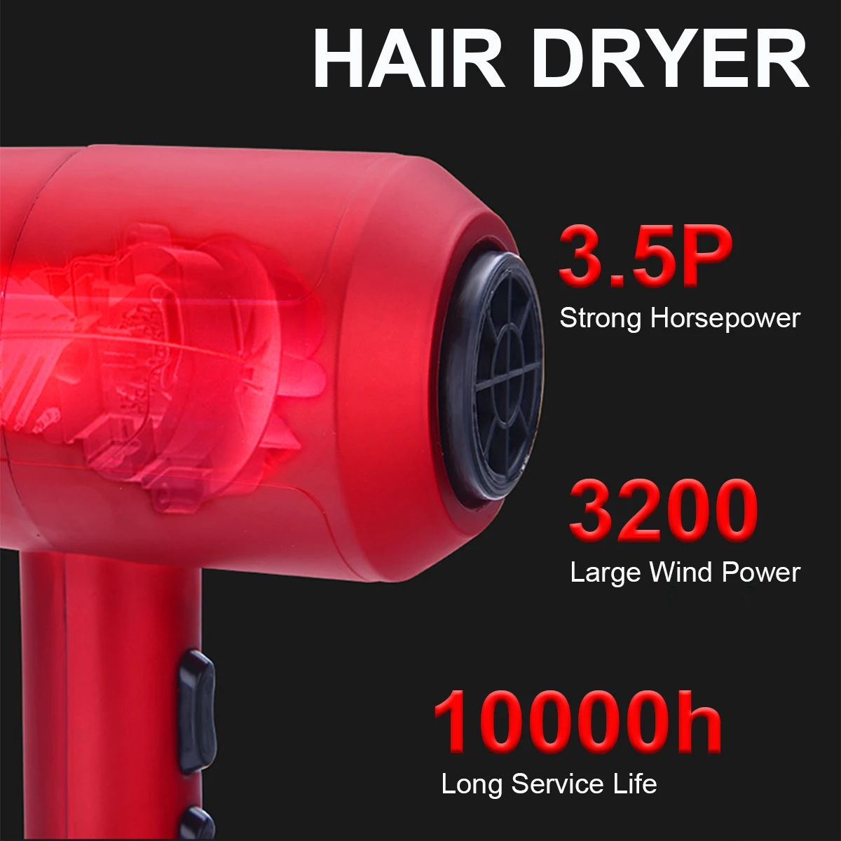 

2000W Professional Salon Electric Hair Dryer Hot & Cold Lonic Blow Fast Heating