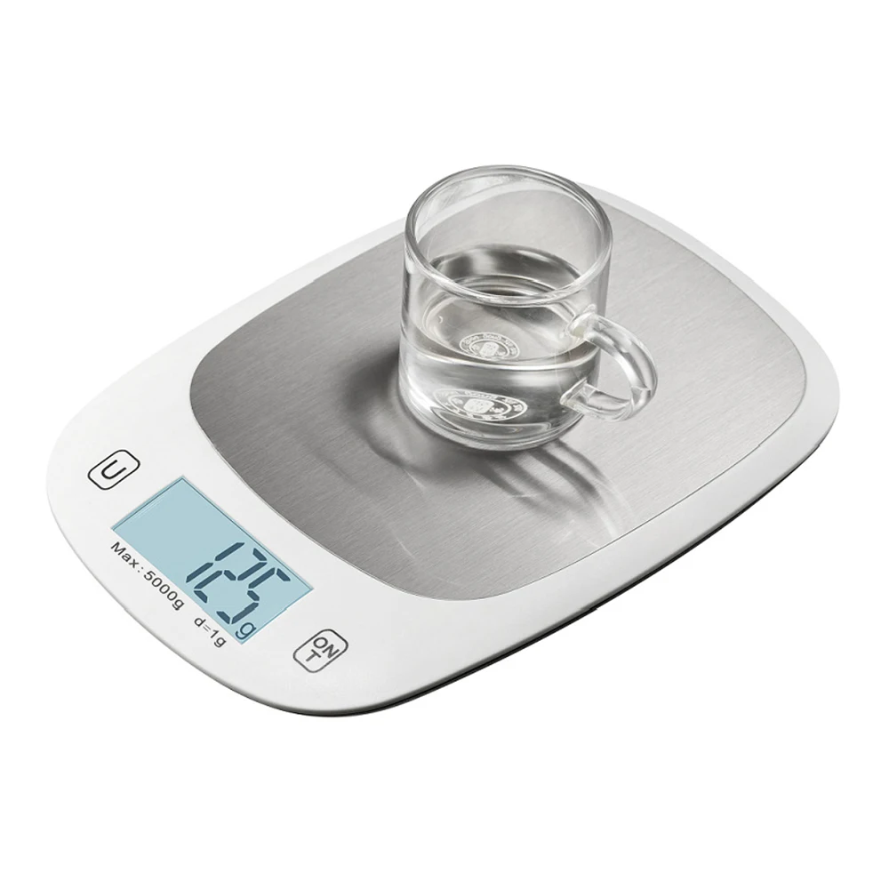 Food Electronic Kitchen Scale Stainless Steel Measure Tool LED Display