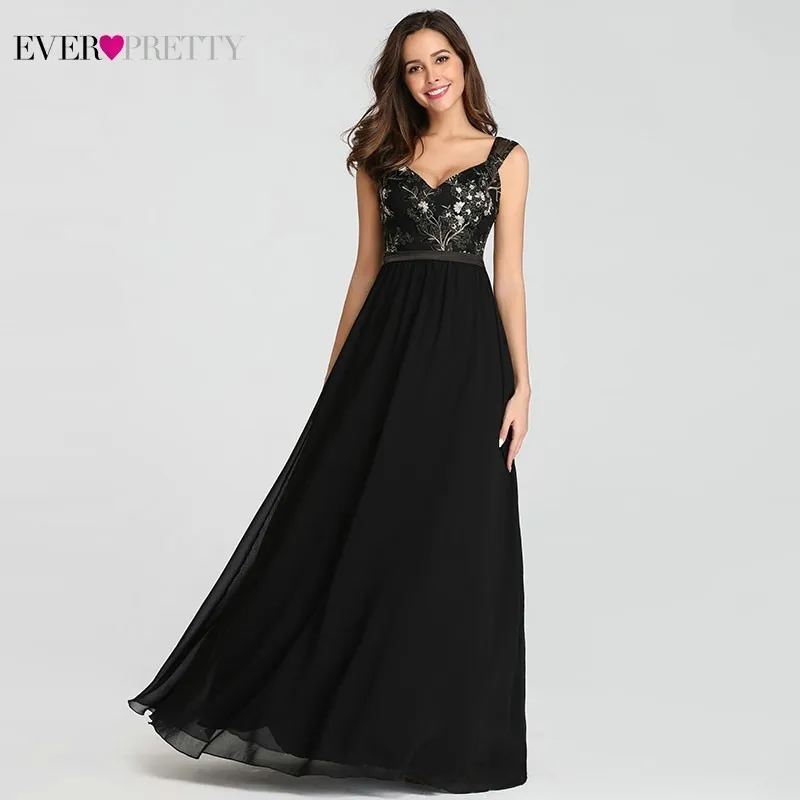 

Elegant Floral Appliques Bridesmaid Dresses A-Line V-Neck Spaghetti Straps Formal Women Wedding Guest Dresses Sukienka Wesele