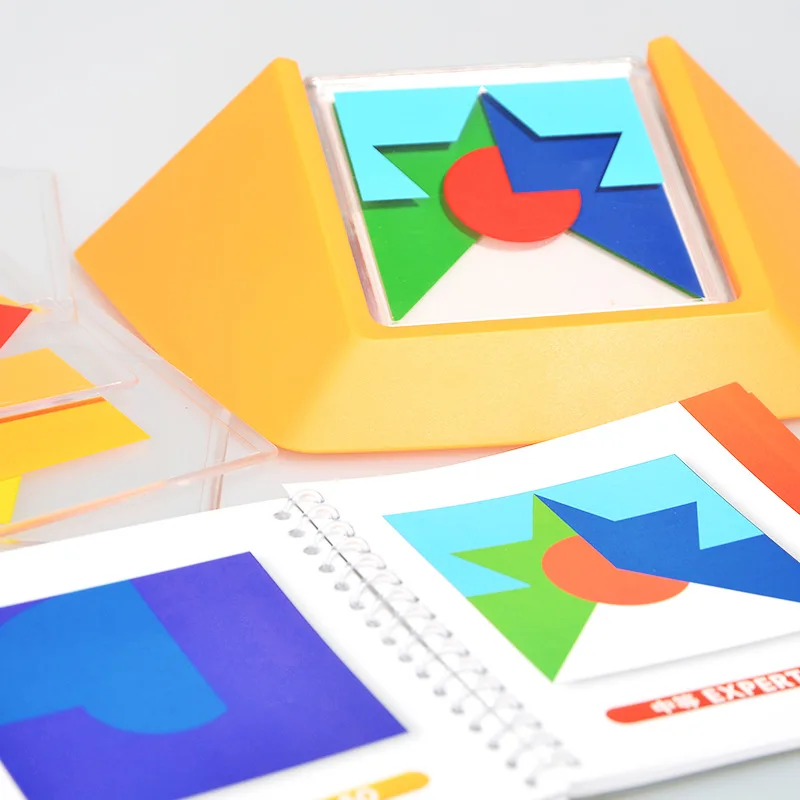 100 вызов цветной код головоломки игры Tangram головоломки доска головоломка игрушка дети развивают логику пространственное мышление навыки Toy50