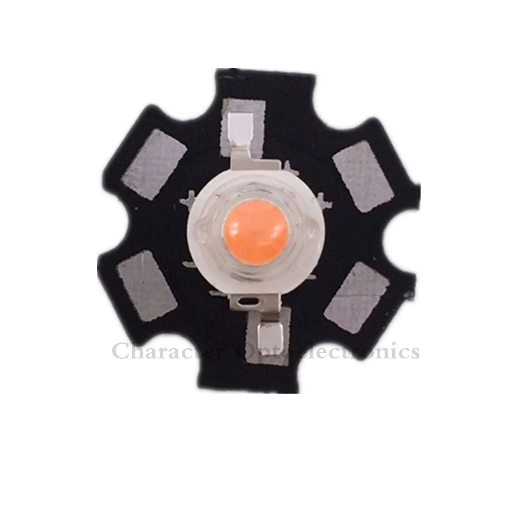 

50pcs 3w full spectrum led grow chip led grow lights broad spectrum 400nm-840nm led diode for indoor plant with 20MM PCB star
