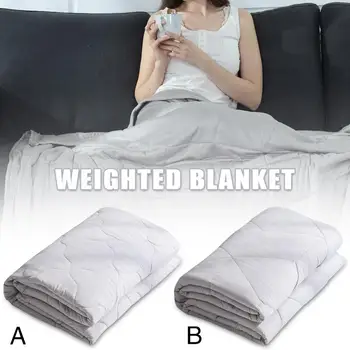 

Cotton Gravity Weighted Blanket Anxiety Disorder Autism Sleep Aid Pressure Decompression Blanket #4O