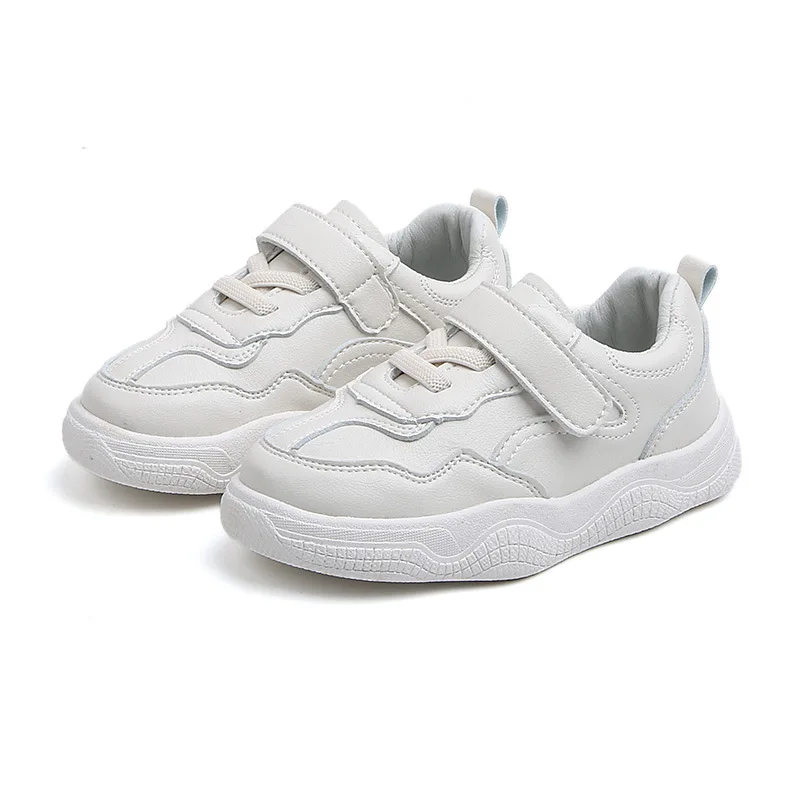 Spring And Autumn 2019 New Children's Rubber White Shoes Kids Sport