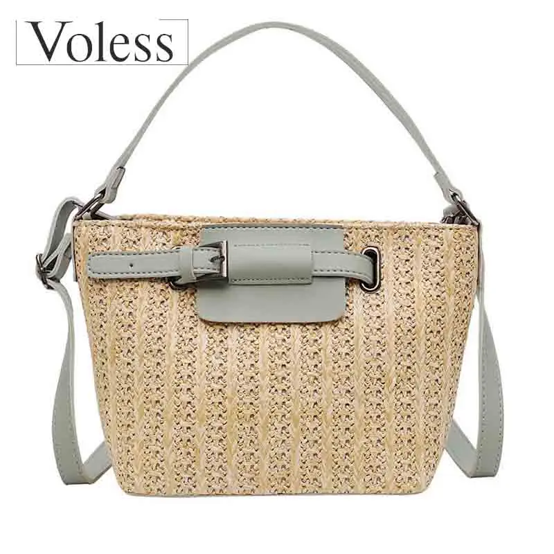 

Crossbody Bags for Women 2019 Portable Shoulder Handmade Women Rattan Woven Beach Hand Bags for Female Handbag Bolsa Feminina