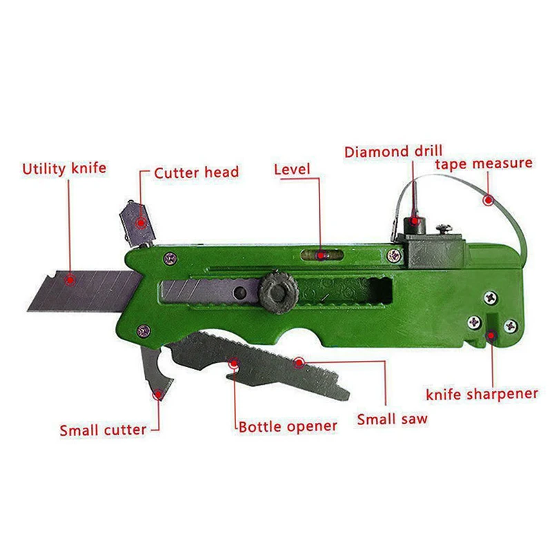 Многофункциональный складной резак для стеклянной плитки, точилка для лезвий, керамический пластиковый инструмент для резки стекла