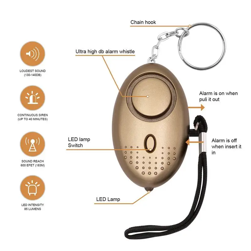آمنة الصوت إنذار شخصي ، 5 حزمة 140DB الشخصية الأمن مفاتيح التنبيه مع LED أضواء ، الطوارئ إنذار سلامة للنساء ، لي آمنة الصوت إنذار شخصي ، 5 حزمة 140DB الشخصية الأمن مفاتيح التنبيه مع LED أضواء ، الطوارئ إنذار سلامة للنساء ، لي