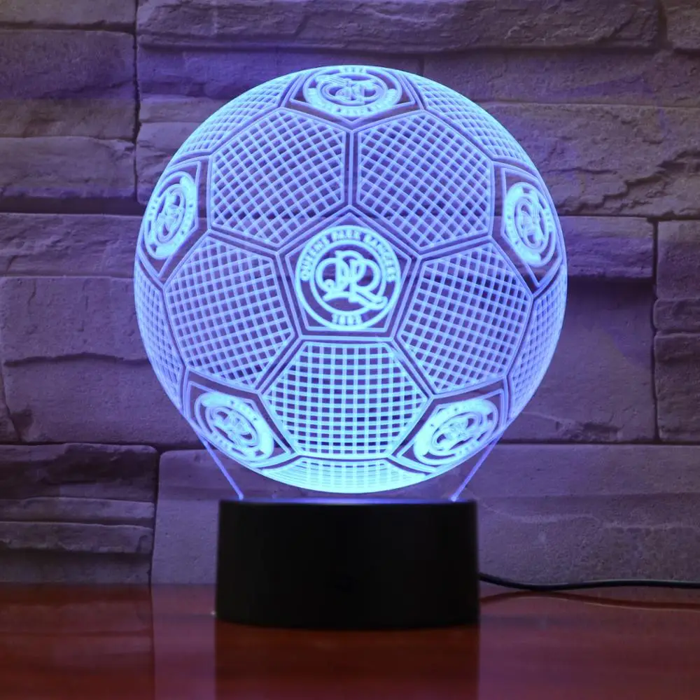 

AW-893 Football Soccer Team Logo 3D LED Lamp 7 Colors Changing Remote Touch Control USB Gift Epacket Fast Dropshipping Service
