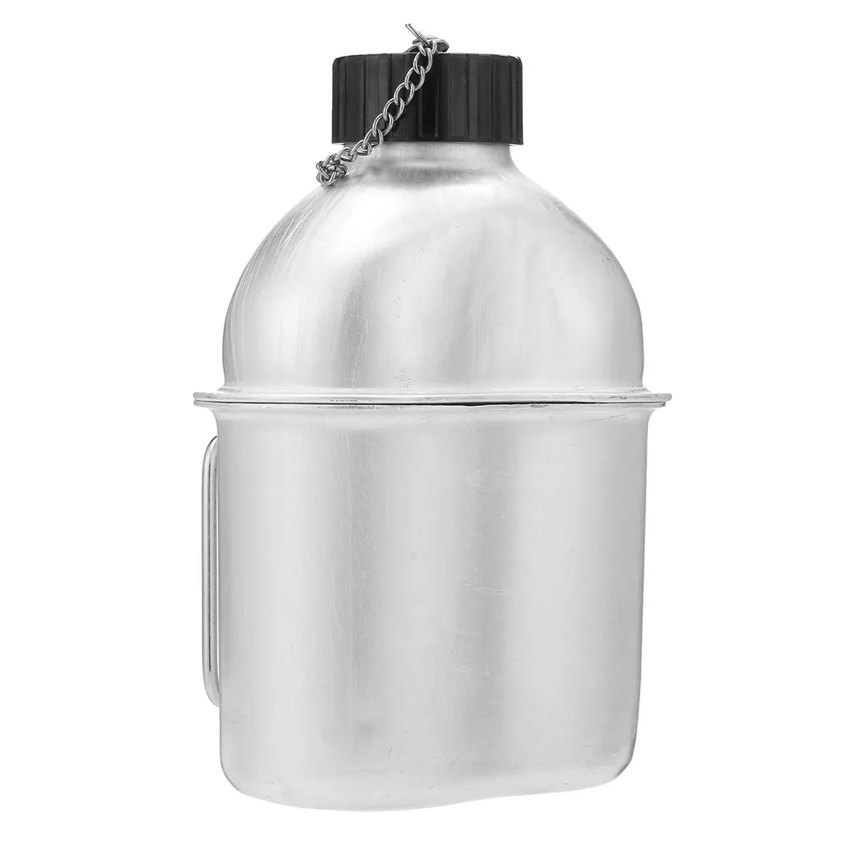 1L cantina militar campo militar hervidor de agua al aire libre camping ejército botella de agua con cubierta de Nylon supervivencia tetera vajilla de la caja de Almuerzo