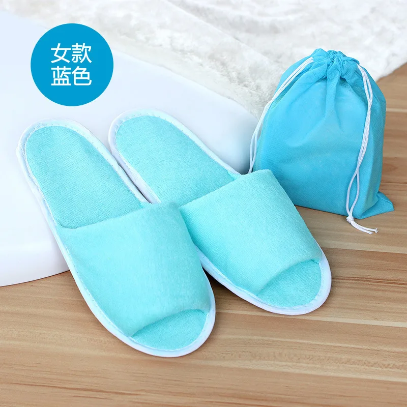 

Traveling portable folding slippers Unisex Slipper Women Cute Bedroom Flock Sewing Warm Home Shoes Hotels essential Wholesale