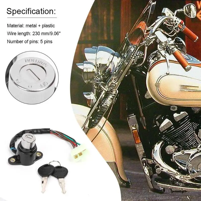 Зажигание мотоцикла переключатель с проводом + 2 ключа для Honda CB125 CM400 CM450