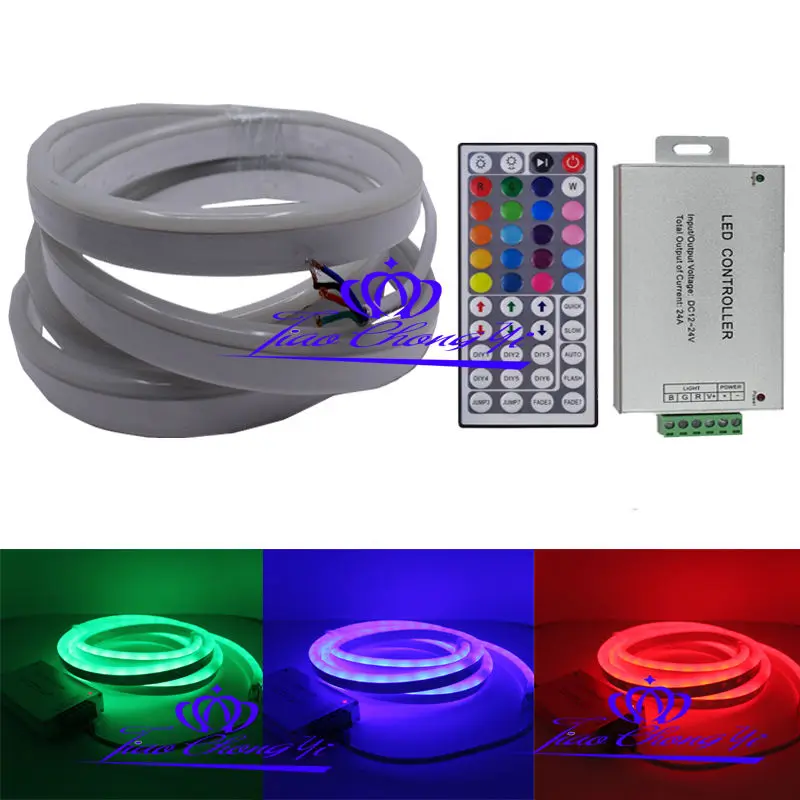 5050 80LED/M RGB Flex solf светодиодная неоновая лента 12V + 24A 44key contoller | Лампы и освещение