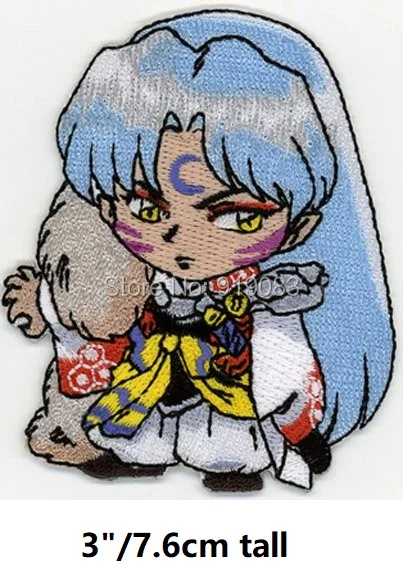 

3" Inuyasha Sesshomaru Patch Embroidered Patches for clothing Japanese Japan anime halloween cosplay costume gift party
