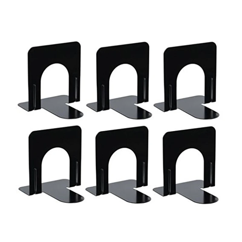 

Metal Bookends, Sturdy and Nonskid, Heavy Duty Metal Book Ends Supports for Books, DVDs, Magazines, Great for Office, Home, Sc