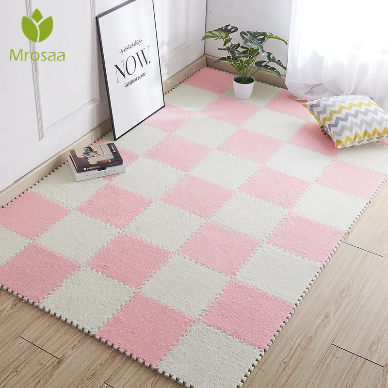 1 pieza de 30*30 cm suave alfombra mágica tipo Patchwork rompecabezas