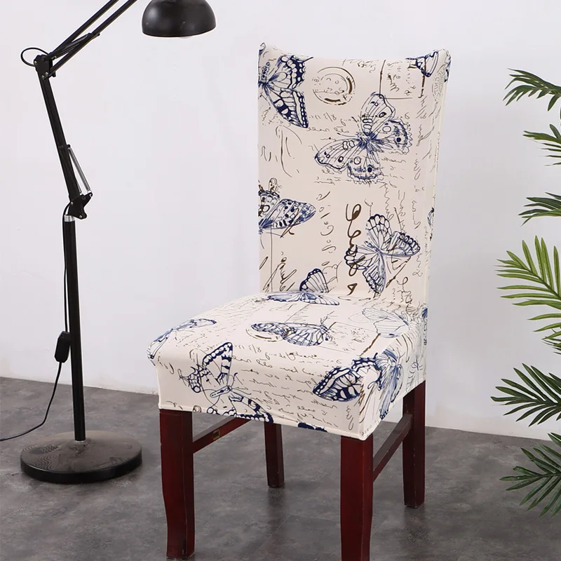 

Printing Flexible Stretch Spandex Chair Cover For Restaurant Weddings Banquet Hotel Elastic Chair Cover
