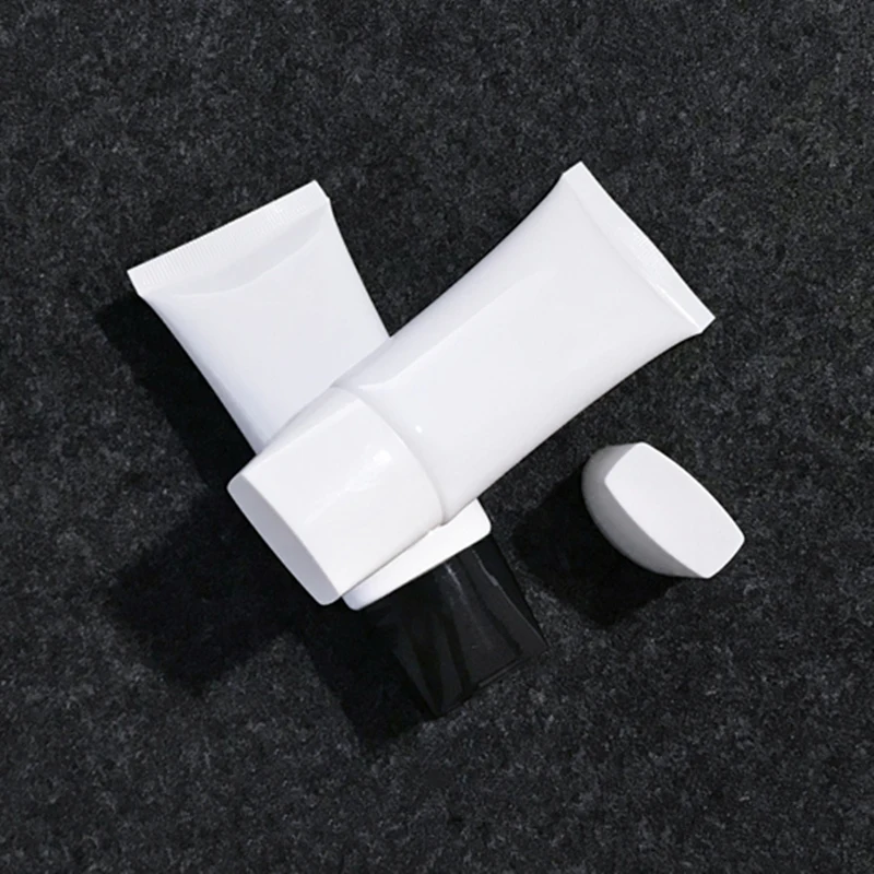 

50pcs per pack 50ml 50g refillable squeeze tubes black white C brand Empty foundation container plastic cosmetic tubes
