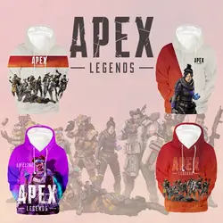 Apex легенды свитер с капюшоном 3D толстовки Осень длинным рукавом костюмы курица игры Мода 2019 г. одежда негабаритных