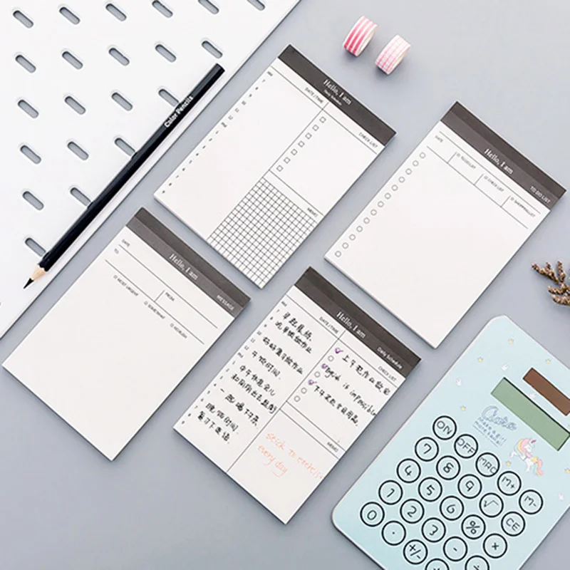 1PC Cute Memo Pad To Do List Sticky Notes Daily Planner Stickers